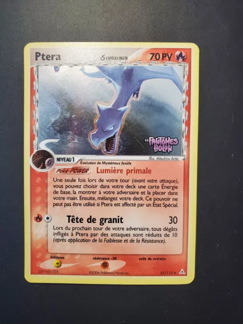 Carte Pokémon Ptera 35/110 Reverse Ex Fantômes Holon