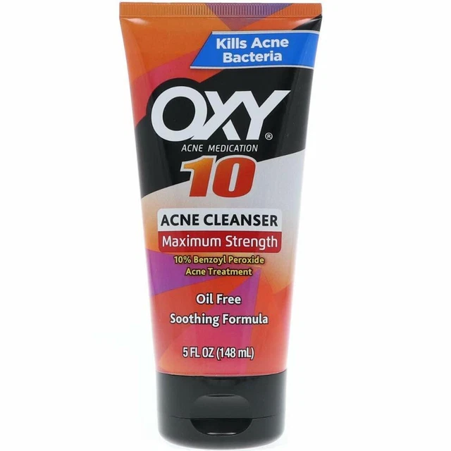 OXY FACE WASH Cleanser Maximum Action 10 Acne Wash 5oz Expiration Date