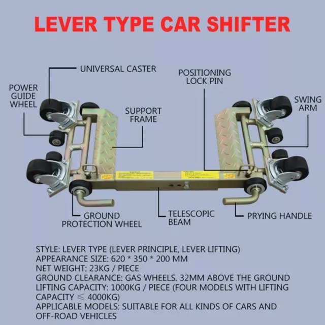 3T Car shifter hydraulic Lever type Trailer Manual car shifter Moving artifact 3