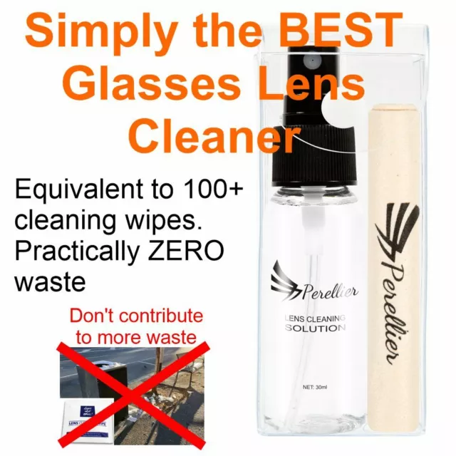 Glasses Lens Cleaner Spray Kit, Cleaning Solution &Thick Microfiber Cloth
