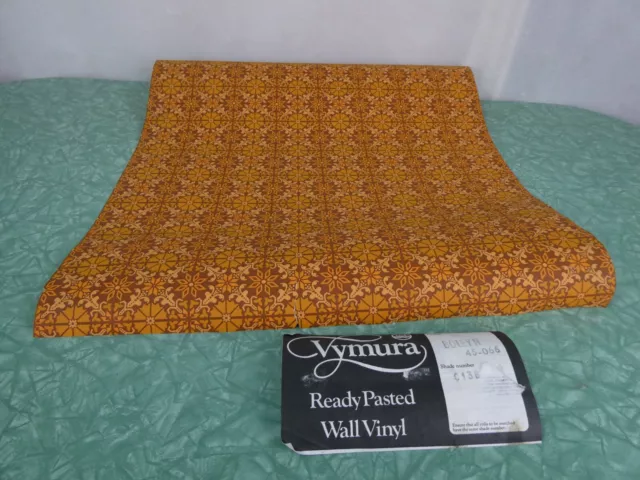 Vintage Retro 70s Roll of Wallpaper - Vymura - ICI - Old stock - Full roll