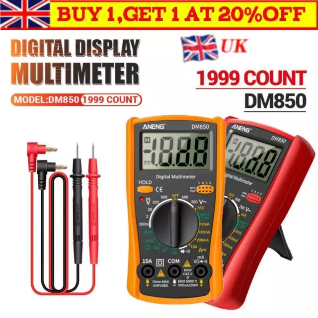 Professional Digital Multimeter Voltmeter Ohmmeter Ammeter Multi Tester Meter~