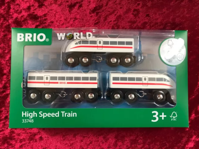 BRIO WORLD High Speed Train With Sound 33748 3+ LR44 ×2 batteries (included)