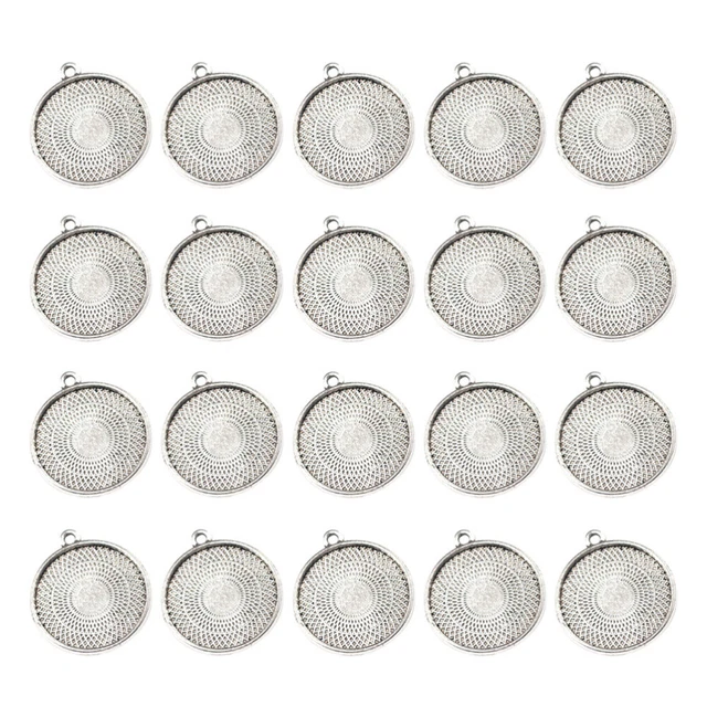 DIY charm pendant set 20 Stück Legierung Retro Anhänger Tabletts Runde Charms Sp