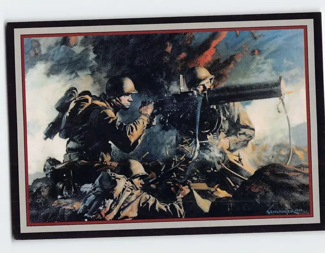 Postcard "Infantry Machine Gun Crew" Painting National Infantry Museum Georgia