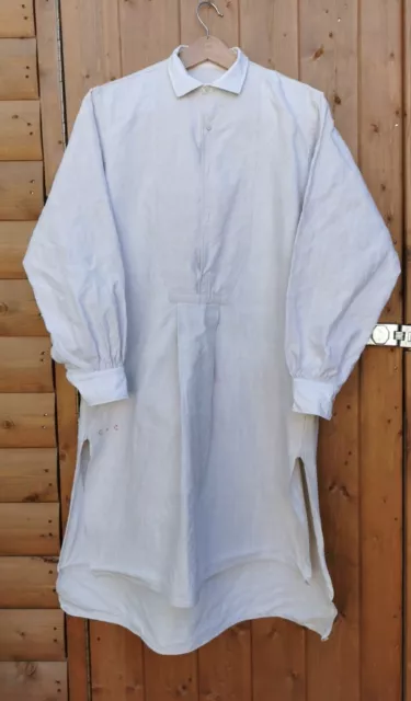 Camicia notte fattoria francese 19 ° C canapa cucita a mano smock camicia lavoro abbigliamento coro