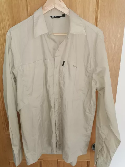 Men's Rohan Bags Shirt Size Medium (approx 45 Inch Chest) Long Sleeve Poppers