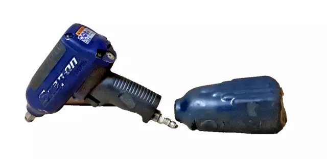 Snap-On MG725 1/2” Drive Air Impact Wrench Pneumatic Tool With Cover- Blue/Black