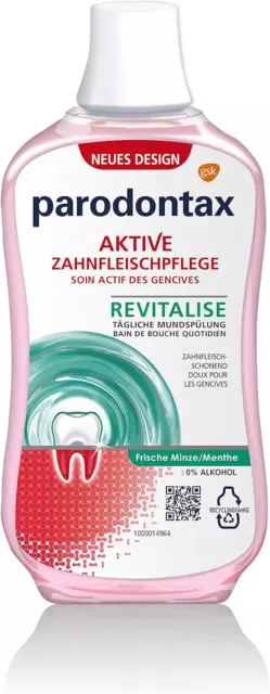 Parodontax Mundspülung Frische Minze, Zur Täglichen Zahnfleischpflege, 300Ml