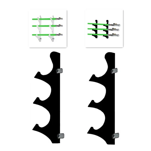 Lot De 6 Supports Muraux Noirs Pour Cannes à Pêche Et Moulinets (rangement)