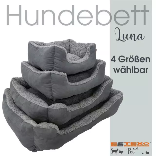 Hundebett Hundekissen Hundekorb Haustierbett Tierbett Hundesofa Dunkelgrau/Grau