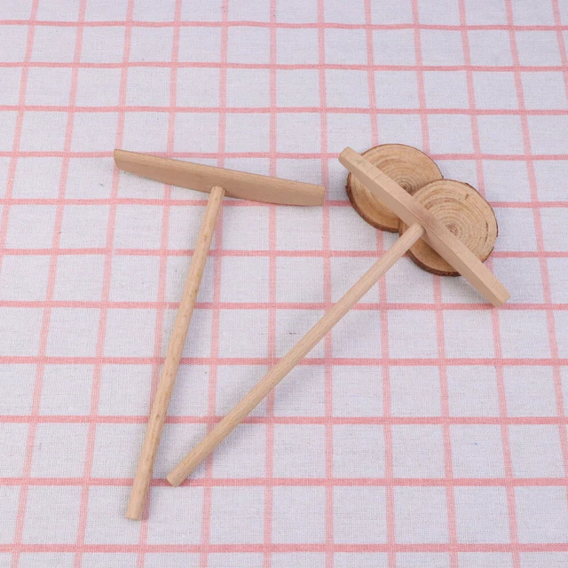 2 PCS Wooden Push Putter Professional Crepe Spreader Dough Scrapper Spatula