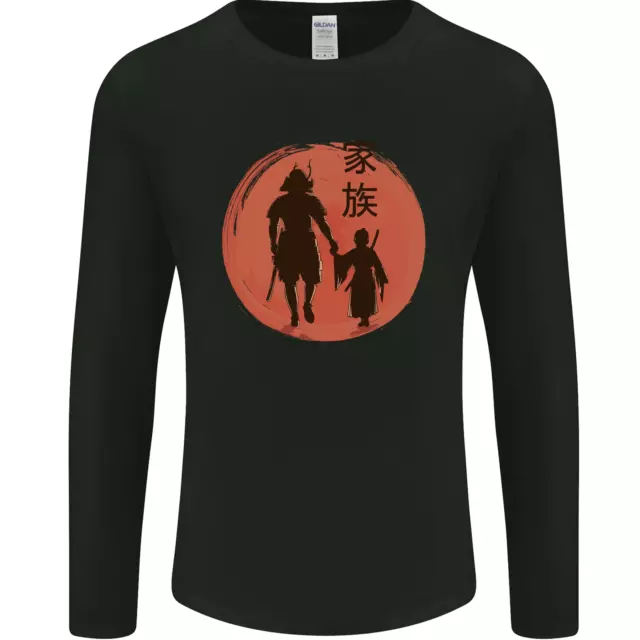 T-shirt a maniche lunghe Samurai Dad Son Fathers Day MMA arti marziali da uomo