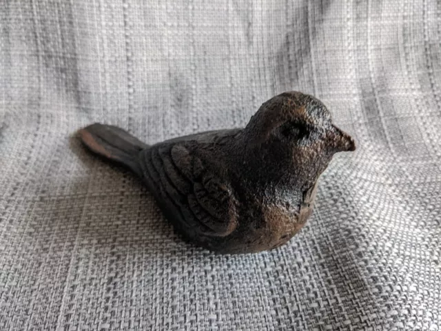 Bird Doorstop Cast Iron Antique Style Brown Paper weight figure stopper door