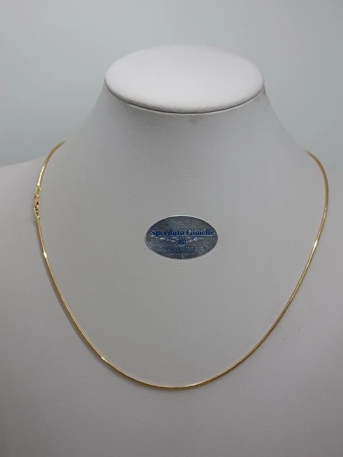 Chaîne 'Queue De Souris' En Or Jaune 18K - Longueur 50 Cm - Unisexe - Neuf Avec étiquettes