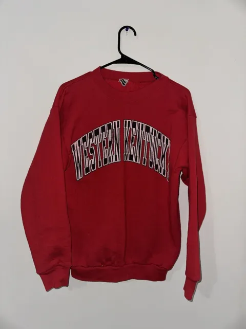 Vintage Western Kentucky University WKU Hilltoppers Red Sweatshirt Size Large