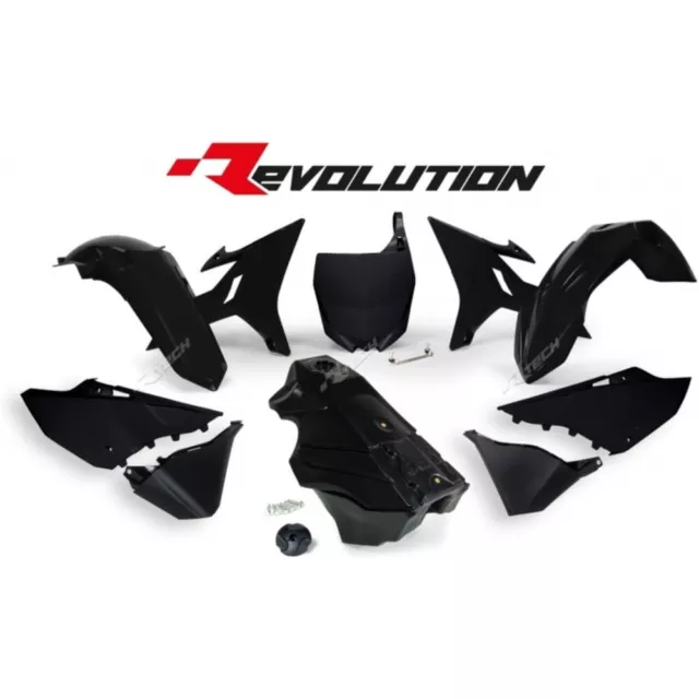 RACETECH Plastik-Kit Revolution schwarz inkl. Tank Yam. YZ125/250 YZ (CE09) (C