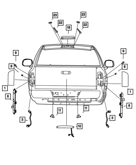 Genuine Mopar License Plate Lamp Right 55078094AE