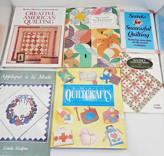 Lote de 8 literas de acolchado 2 FIRMADAS POR LINDA HALPIN, 1 FIRMADO POR JOYCE SCHLOTZHAU