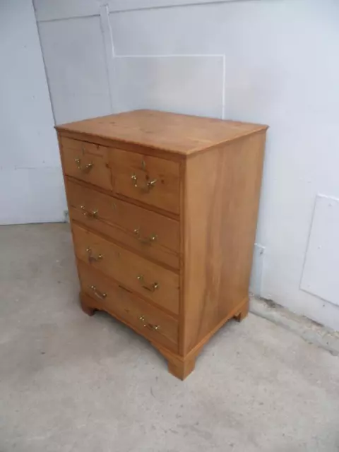 A Mint Clean Georgian Small Antique/Old Pine 5 Drawer Chest of Drawers