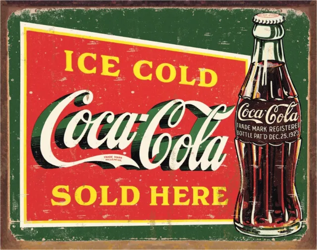 Coca-Cola (Coke) Metal/Tin Sign - Ice Cold Coca-Cola Sold Here