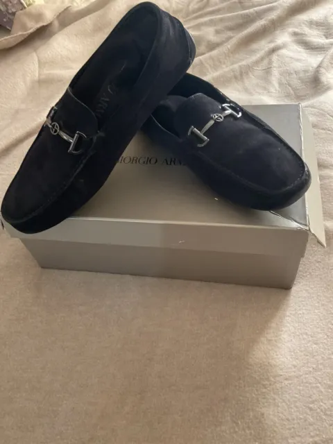 GIORGIO ARMANI RUNWAY Black Smoking Slipper Loafers 7 ITALY