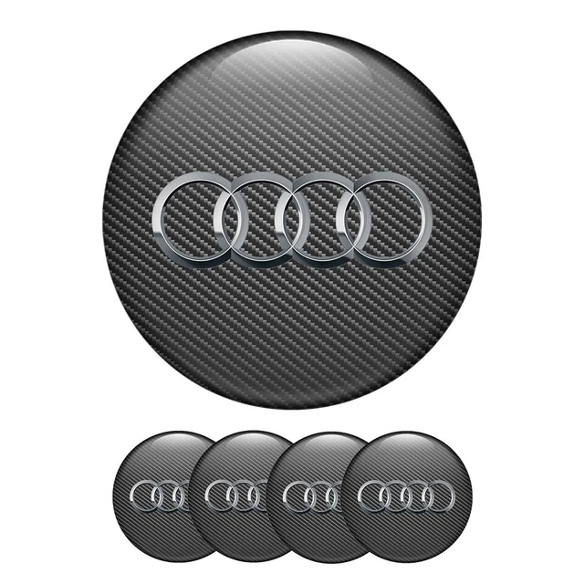 4 Radnabenkappen Aufkleber Für ABT 56mm - Wasserdichte Auto Rad Dekoration