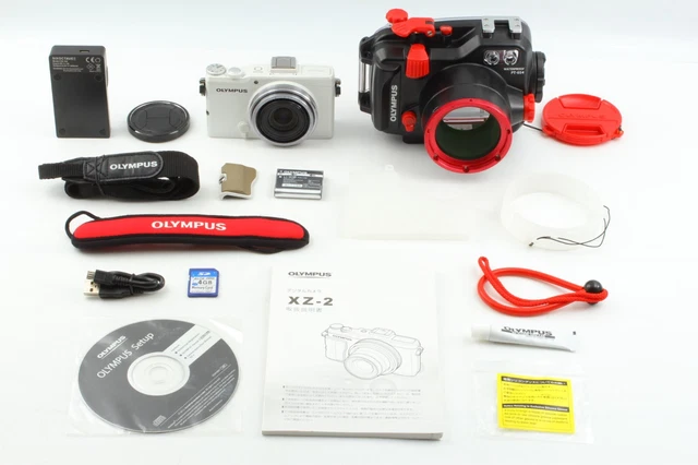 [MINT] OLYMPUS STYLUS XZ-2 12.0MP White DIGITAL CAMERA w/ PT-054 From JAPAN