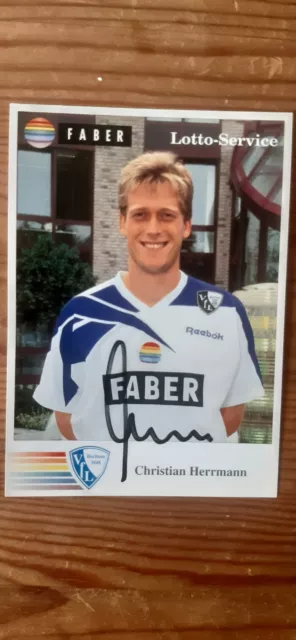 Christian Herrmann Autogrammkarte VFL Bochum 1995-96 Original Signiert