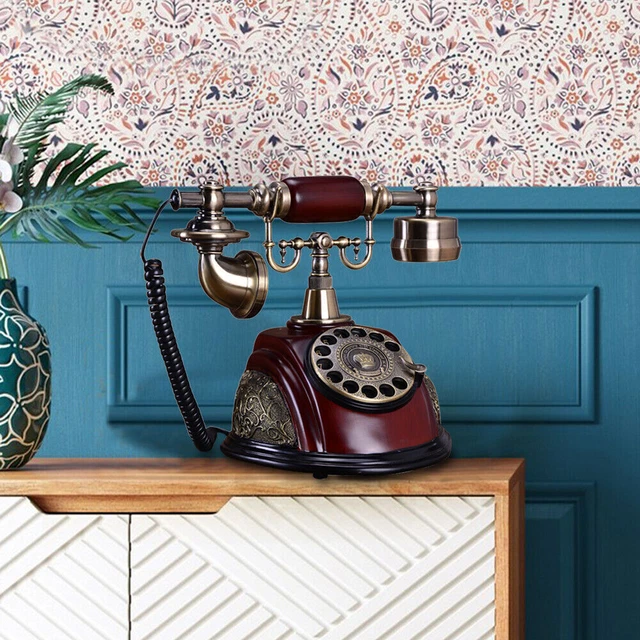Teléfono giratorio antiguo estilo francés antiguo teléfono estilo vintage