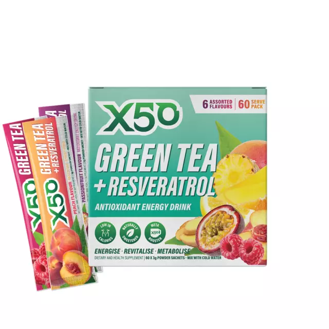 Green Tea X50 60 Serves Assorted Flavours Tribeca Health Weight Loss Energy