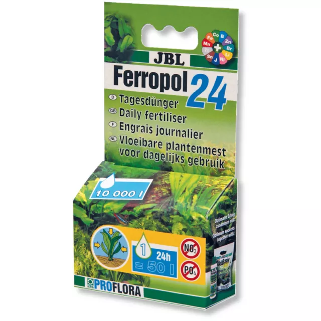 JBL Ferropol 24 Daily Fertiliser Planted Tank Nutrients Aquarium Plants 10ml