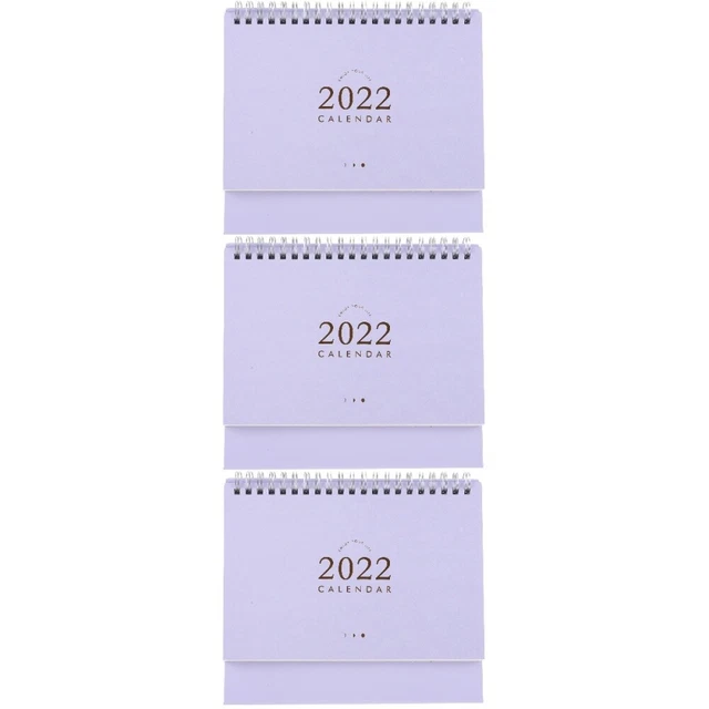 3 PC Tischkalender 2022 2021- 12 Monate Schreibtischkalender Fürs Büro Falten