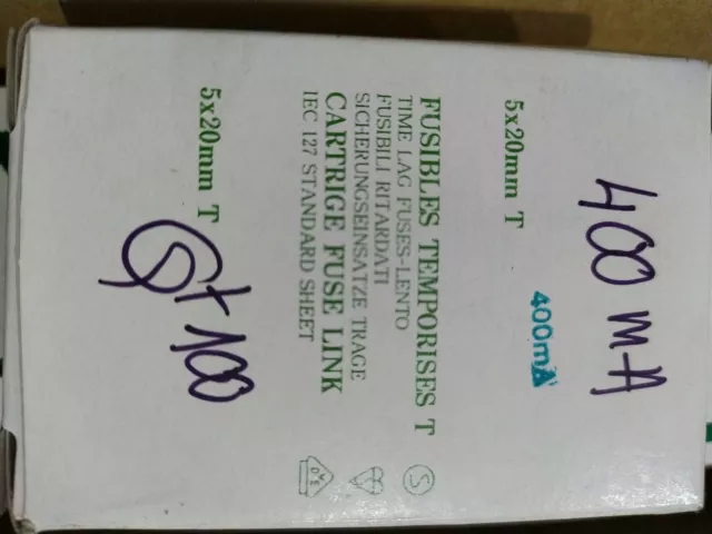 10x Fusible verre temporisé 5 x 20mm Lot 10 Pcs valeur au choix 20 mA à 10 Amp 8