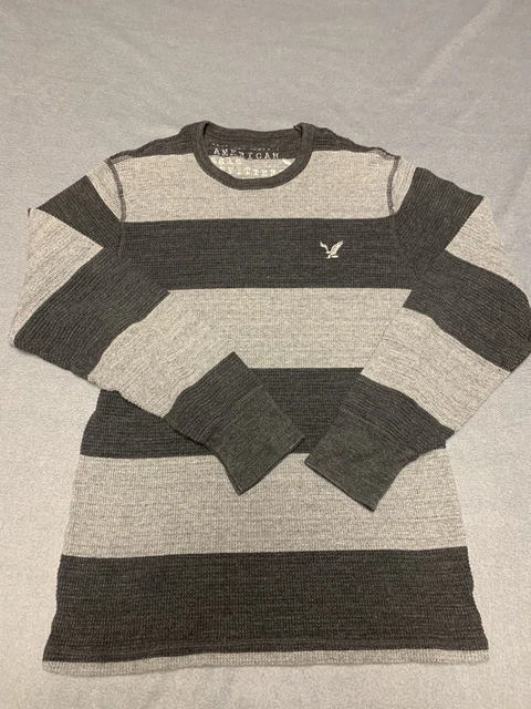 American Eagle outfitters thermal shirt men’s xl gray cotton long sleeve