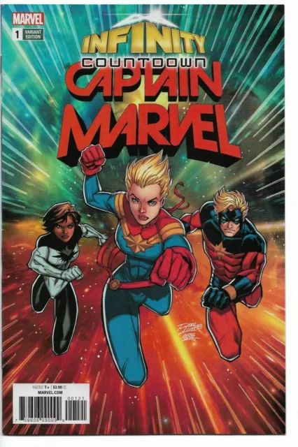 Infinity Countdown Captain Marvel 1 Variant Ron Lim 2 0 1 8 Vf/Nm+ Blue Ms Xmen