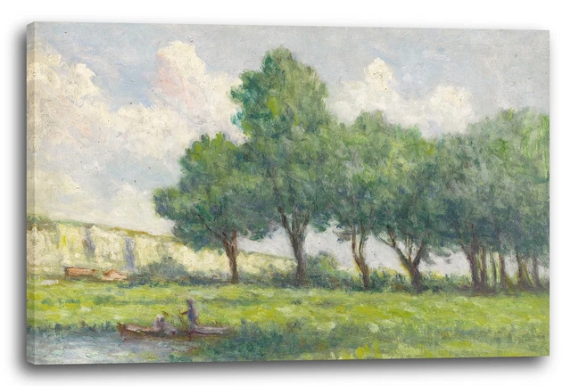 Tableau Toile "Vue De Mérévillé" De Maximilien Luce - Impression Sur Toile Encadrée - Prêt à Accrocher