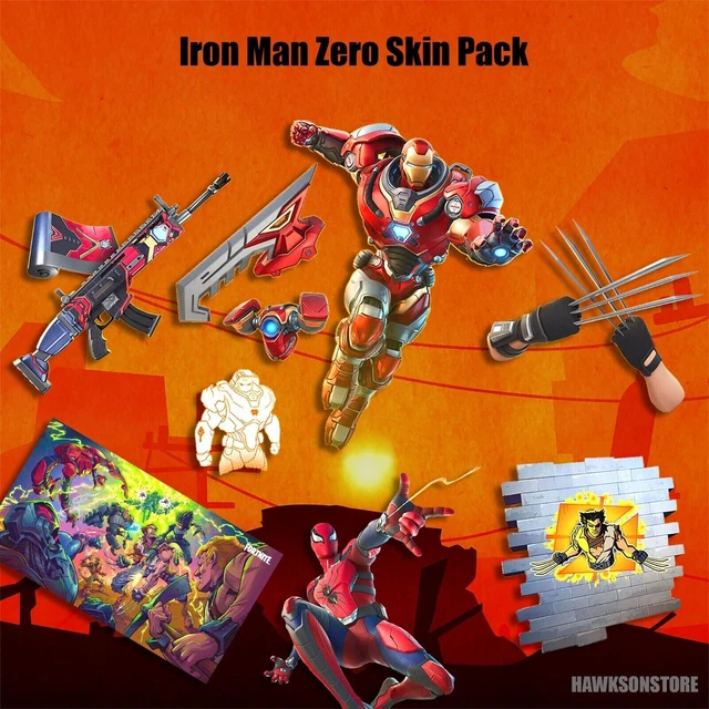 FORTNITE MARVEL IRON Man Zero War Rare Bundle Skin Outfit (DLC) Key