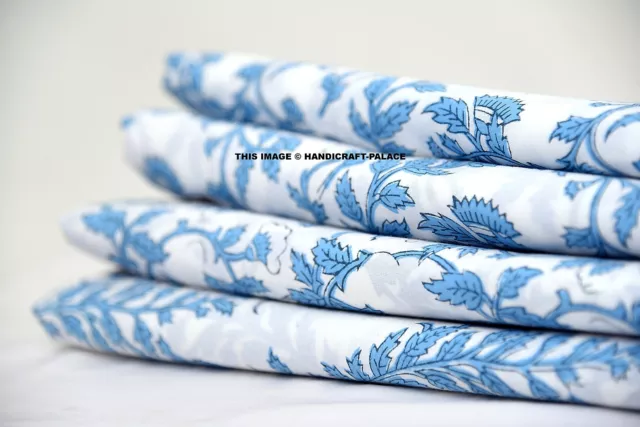 Indien Coton Voile Main Bloc Imprimé Couture Tissu Matière Artisanat Par 2.3m