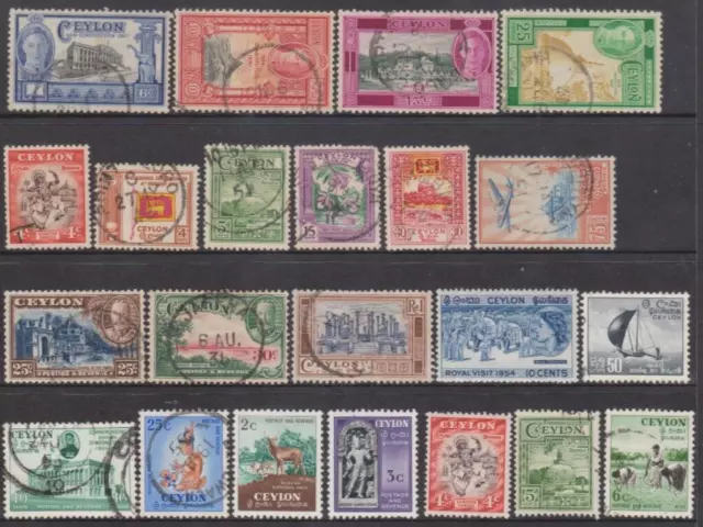 Ceylon Stamps of 22. VFU