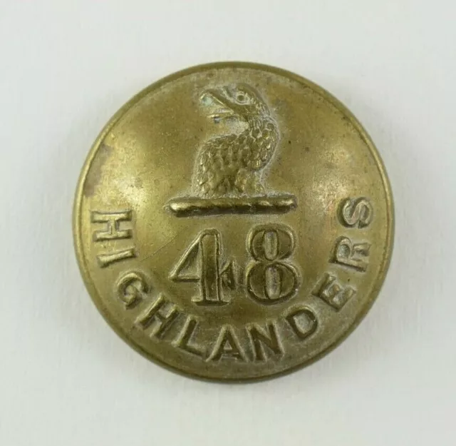 c.1900 48th Highlanders of Canada Toronto Blank Back Button E3DT