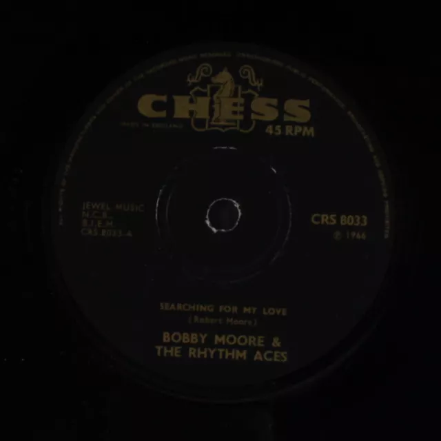 Bobby Moore & Rhythm Aces: Searching für My Love / Hey,Mr. D.J.Schach 7 " Einzel