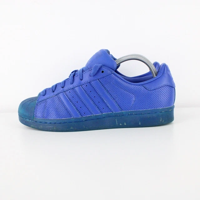 blue adidas shell toe