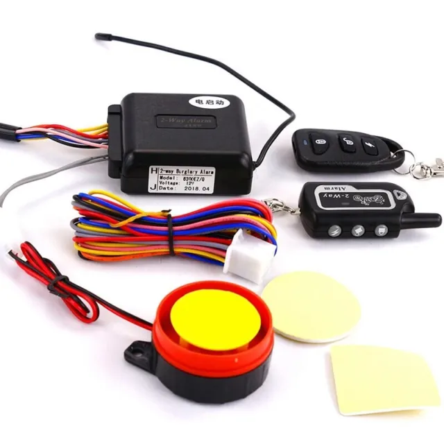 2 Way Motorcycle Alarm System Remote Control Electrical Keyless Engine Starter