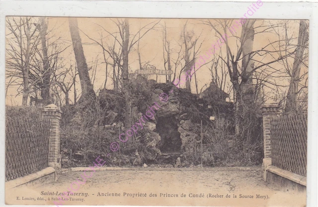 CPA 95320 Saint Leu Taverny Antique Property Prince Condé Rocher Spring Mery