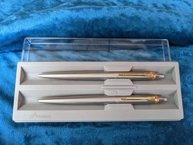VINTAGE PARKER JOTTER Fighter Ballpoint Pen & Mechanical Pencil Set $50 ...