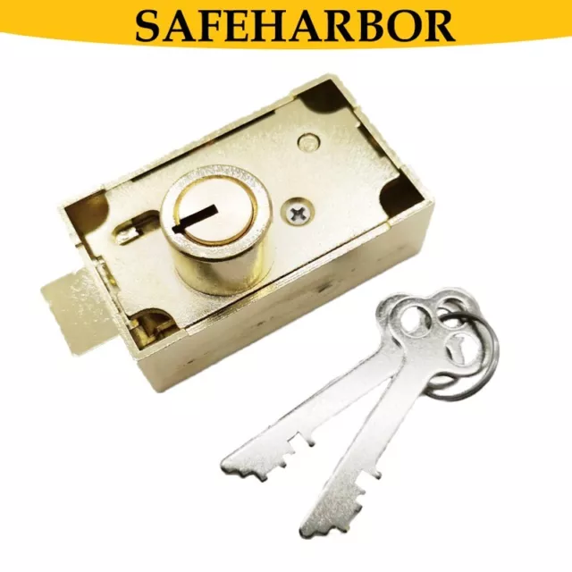 Safe Deposit Box Lock Herring Hall Marvin With Guard Key Single Nose Bank Lock
