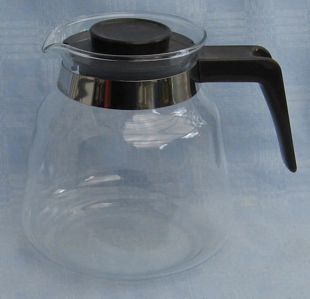 Melitta Kaffeekanne Glaskanne Kanne 1,2 L Griff und Deckel braun