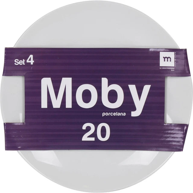 Plato para Postre La Mediterránea Moby Porcelana Ø 20,3 cm [4 Unidades]