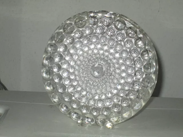 Blockvase Glas Bubbles rund um 1970